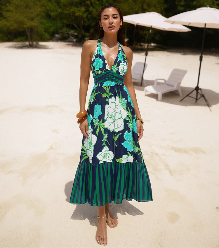 Netted Lantern Blossom Print Swimsuit Set(s)